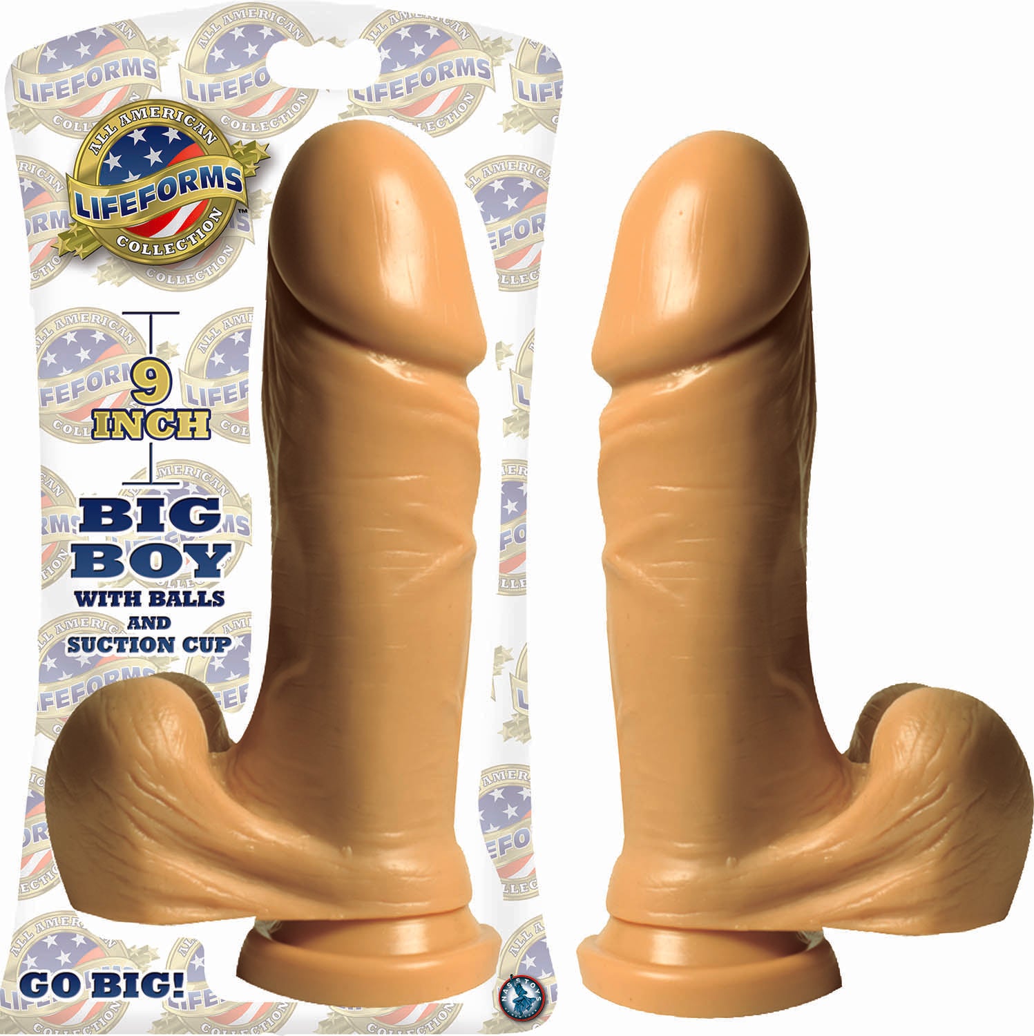 LIFEFORMS BIG BOY WITH BALLS AND SUCTION CUP 9"-WHITE