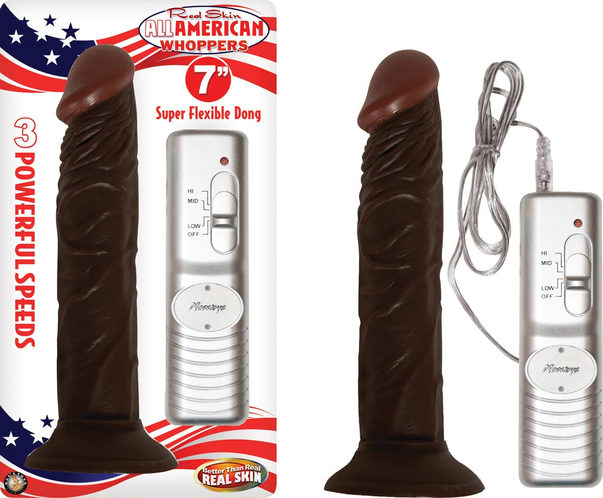 AFRO AMERICAN WHOPPER-7" VIBRATING BROWN