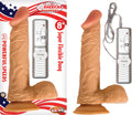 ALL AMERICAN WHOPPER-8" VIBRATING W/ BALLS WHITE