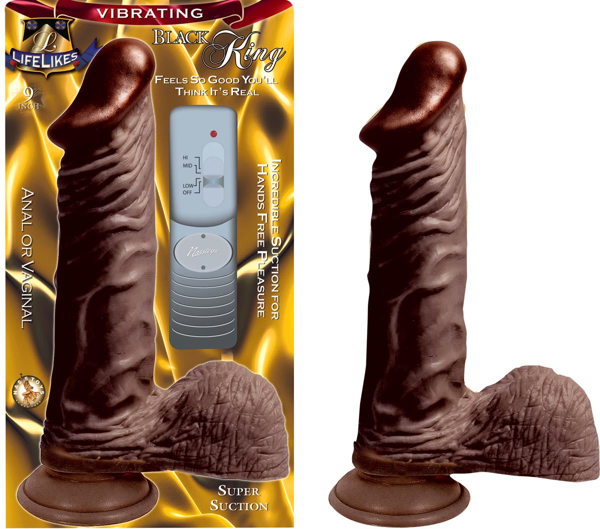 LIFELIKES-VIBRATING BLACK KING