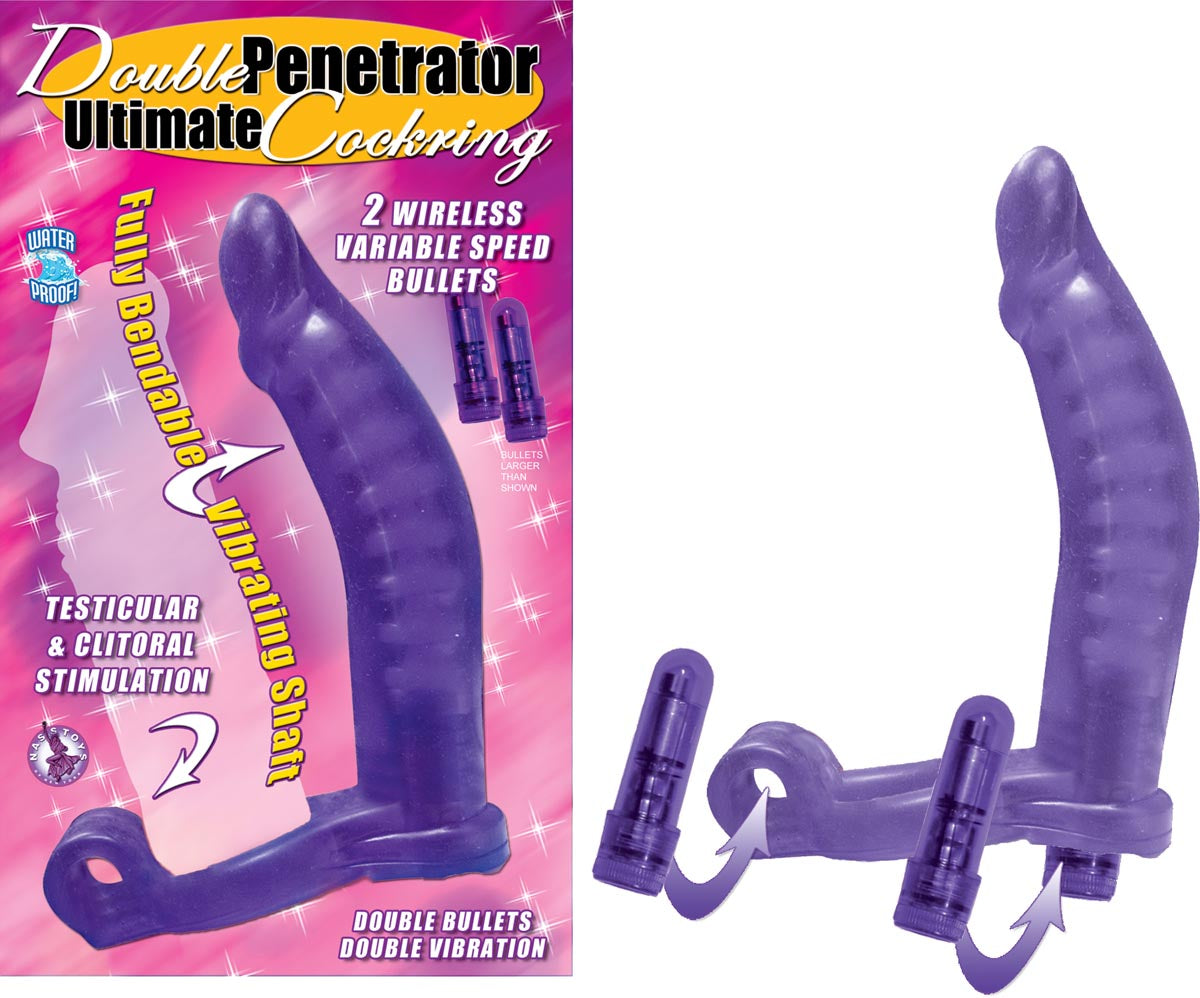 DOUBLE PENETRATOR ULTIMATE COCKRING-PURPLE