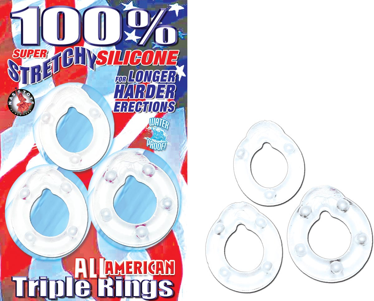 ALL AMERICAN TRIPLE RINGS - CLEAR