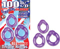 ALL AMERICAN TRIPLE RINGS - PURPLE