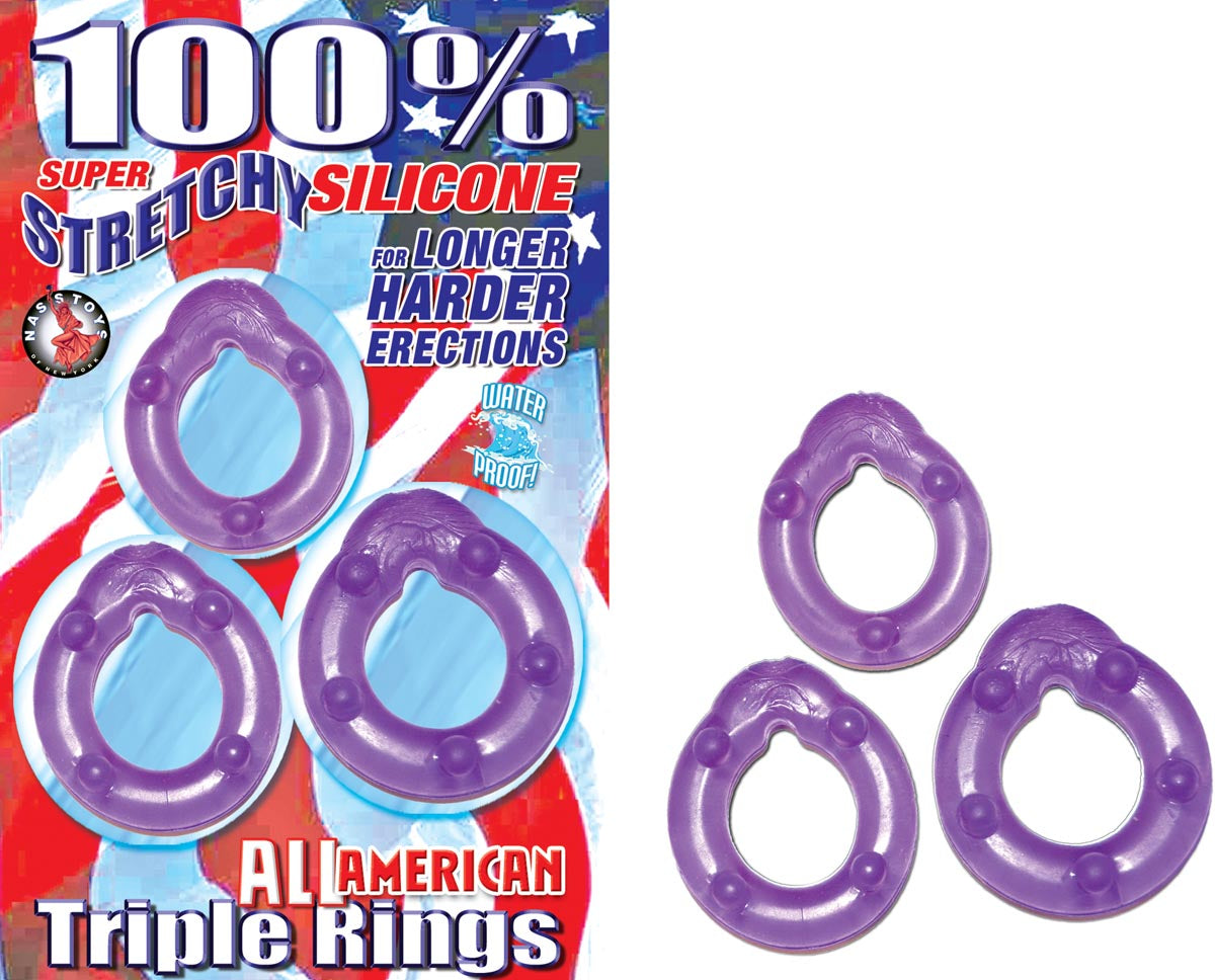 ALL AMERICAN TRIPLE RINGS - PURPLE