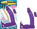 Double Penetrator rabbit cockring - purple