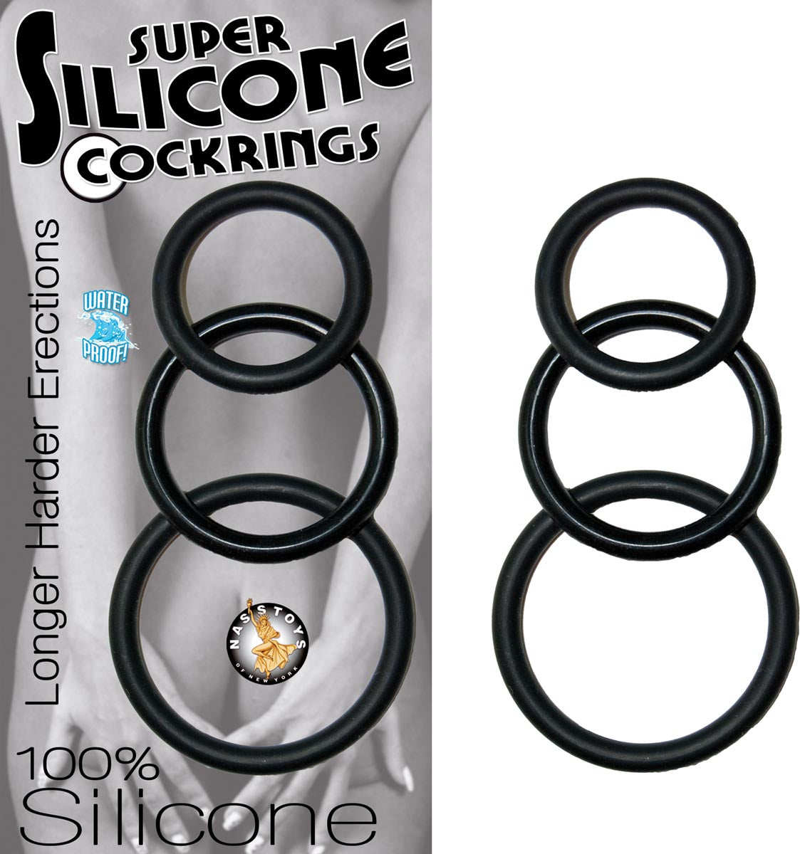 Super Silicone Cockrings - Black