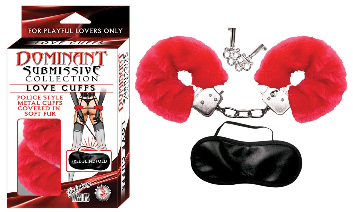 DOMINANT SUBMISSIVE LOVE CUFFS - RED