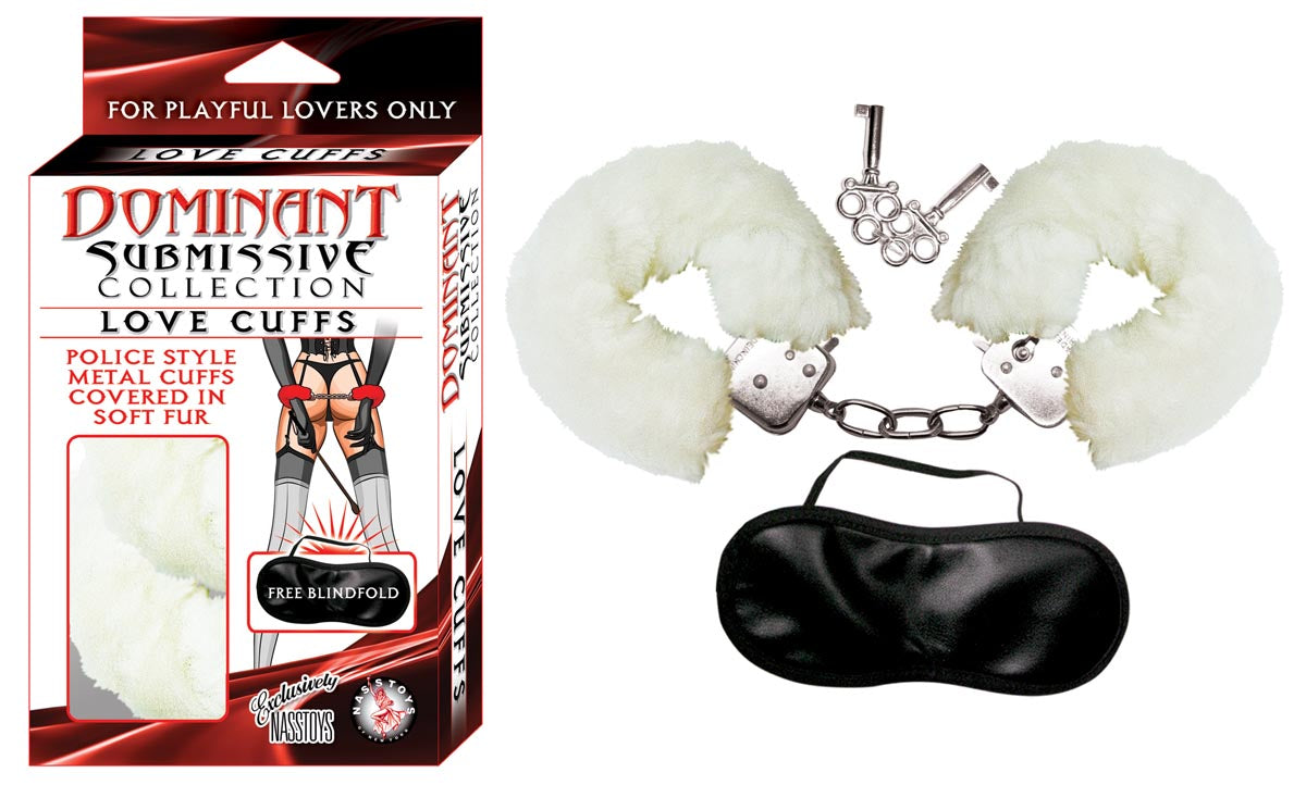 DOMINANT SUBMISSIVE LOVE CUFFS - WHITE