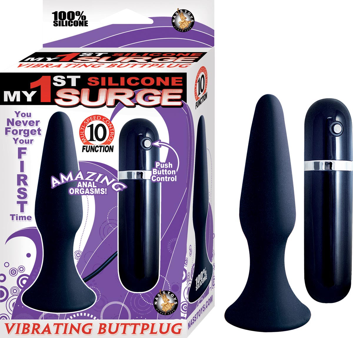 MY 1ST SILICONE SURGE VIBRATING BUTTPLUG - BLACK