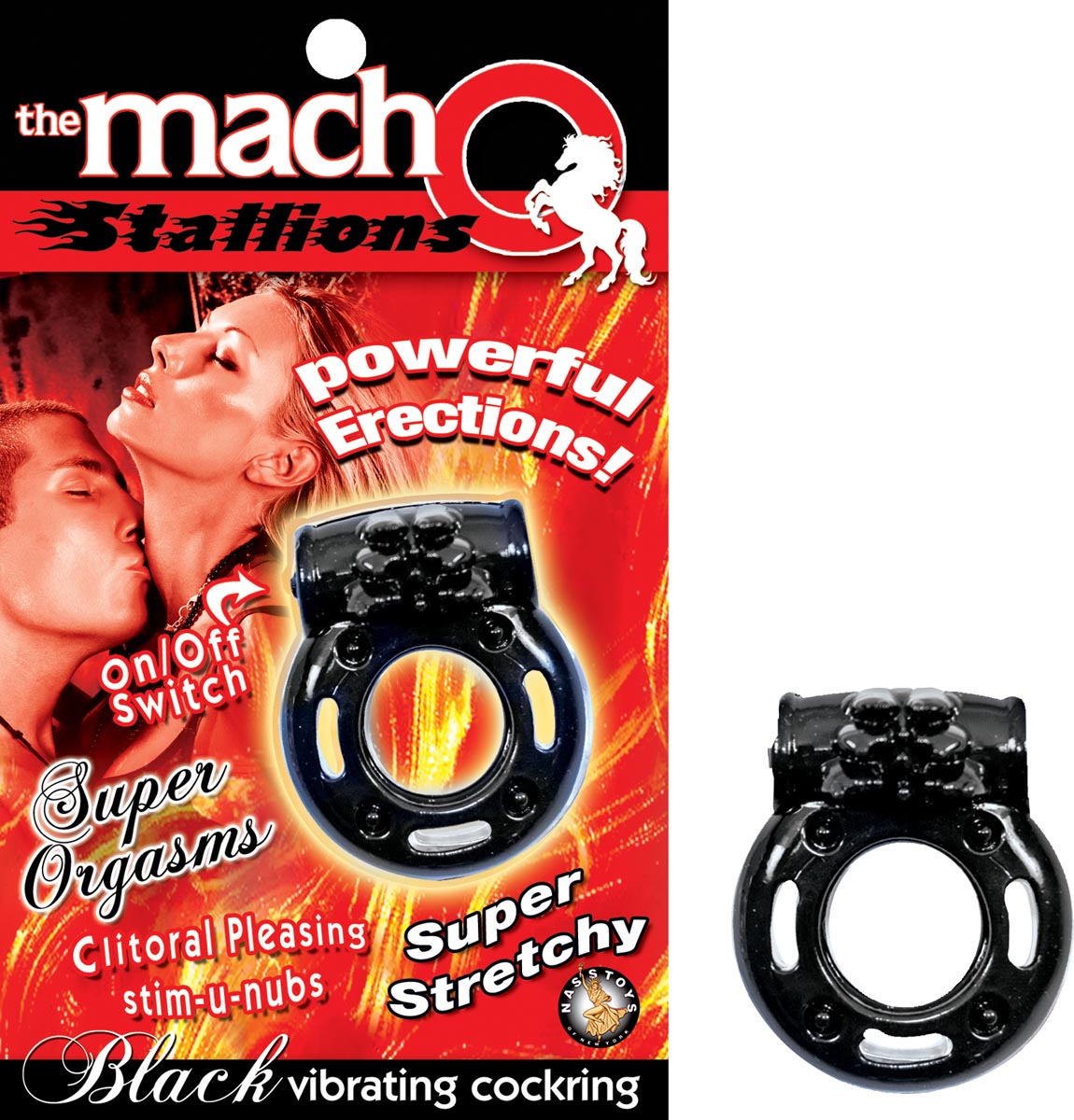 THE MACHO STALLIONS VIBRATING COCKRING - CLEAR
