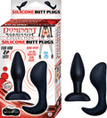 DOMINANT SUBMISSIVE SILICONE BUTT PLUGS - BLACK