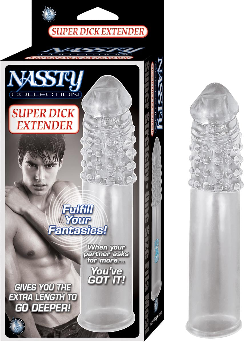 NASSTY COLLECTION SUPER DICK EXTENDER - CLEAR