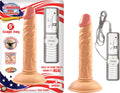 ALL AMERICAN MINI WHOPPERS VIBRATING 5" STRAIGHT DONG - WHITE