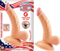 ALL AMERICAN MINI WHOPPERS 4" CURVED DONG W/ BALLS - WHITE