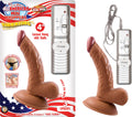LATIN AMERICAN MINI WHOPPERS VIBRATING 4" CURVED DONG W/ BALLS - LATIN