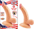 ALL AMERICAN MINI WHOPPERS 5" CURVED DONG W/ BALLS - WHITE
