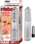 RAM VIBRATING PENIS EXTENDER - CLEAR