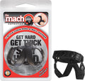 THE MACHO V-STYLE COCK RING & BALL DIVIDER - BLACK