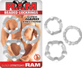 RAM BEADED COCKRINGS - CLEAR