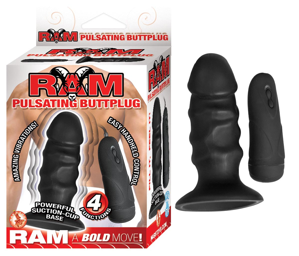 RAM PULSATING BUTTPLUG - BLACK