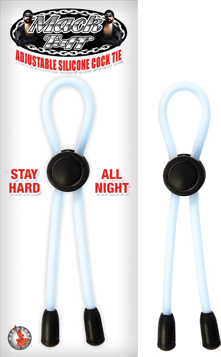 MACK TUFF ADJUSTABLE SILICONE COCK TIE - CLEAR