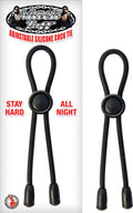 MACK TUFF ADJUSTABLE SILICONE COCK TIE - BLACK