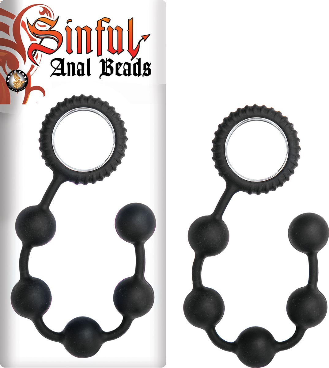 SINFUL ANAL BEADS - BLACK