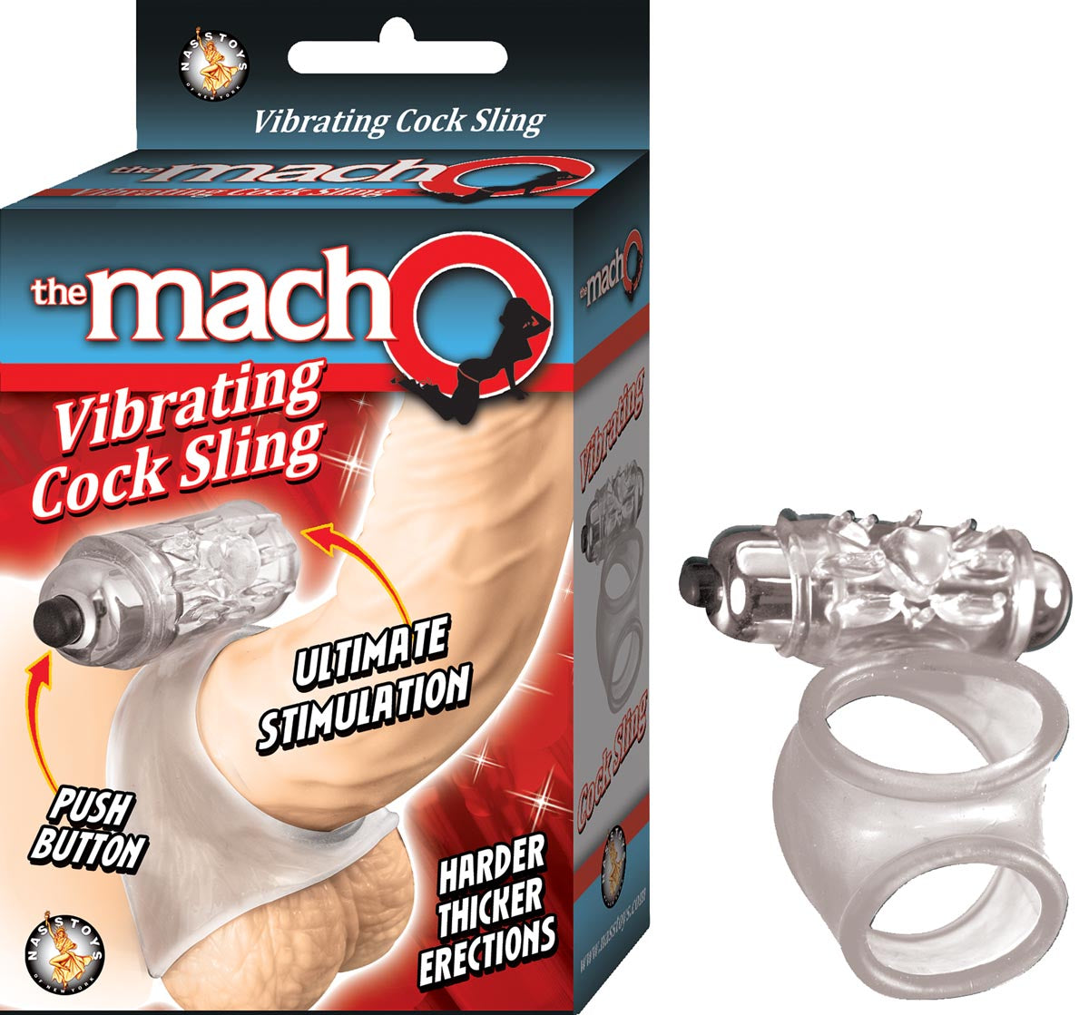 THE MACHO VIBRATING COCK SLING – CLEAR