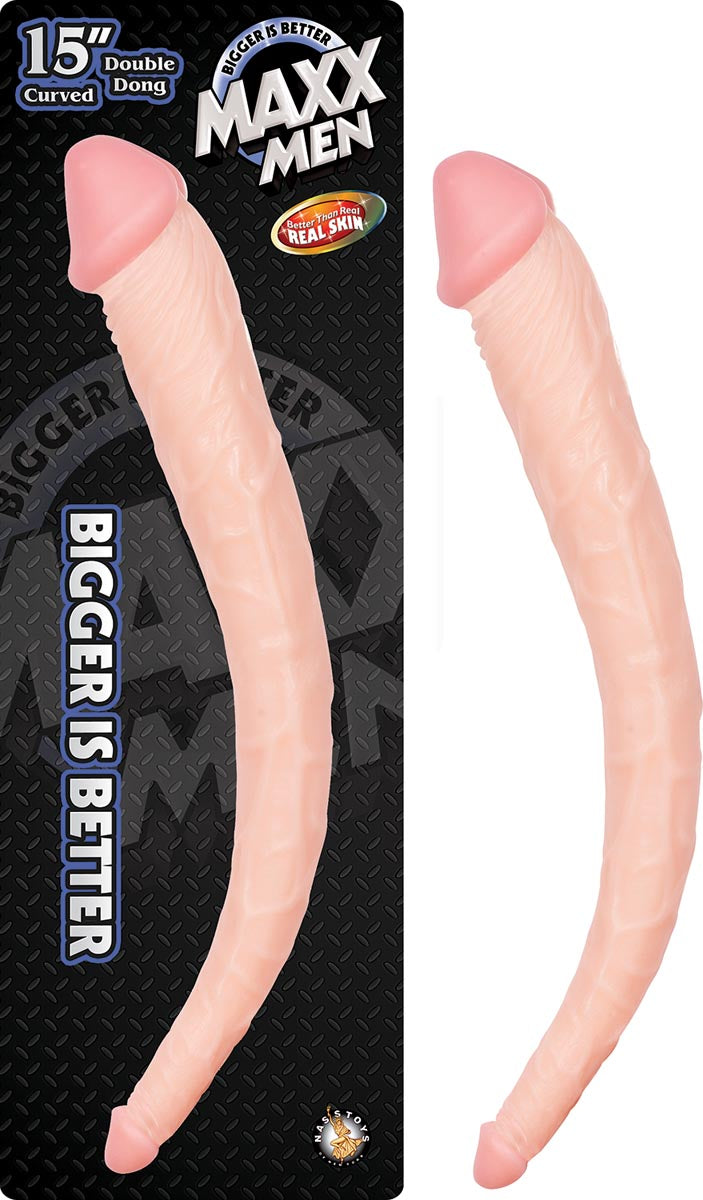 MAXX MEN 15" CURVED DOUBLE DONG - WHITE