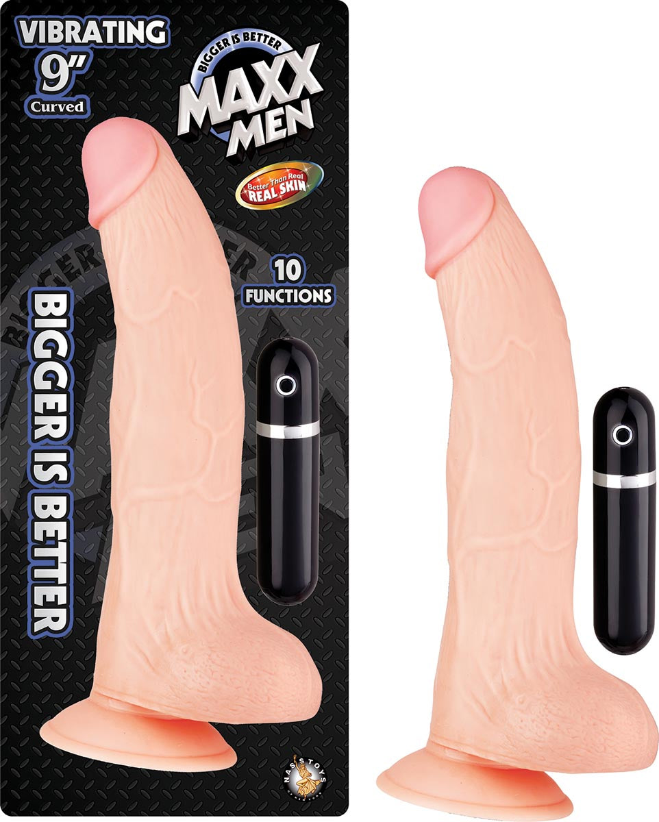 MAXX MEN VIBRATING 9" CURVED - WHITE