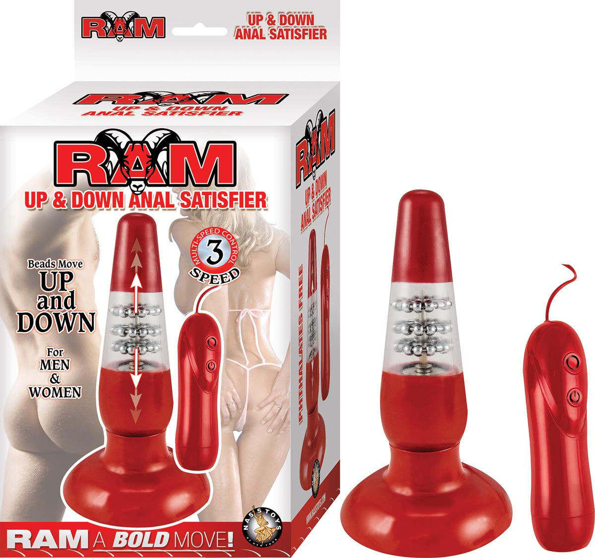 RAM UP & DOWN ANAL SATISFIER-RED