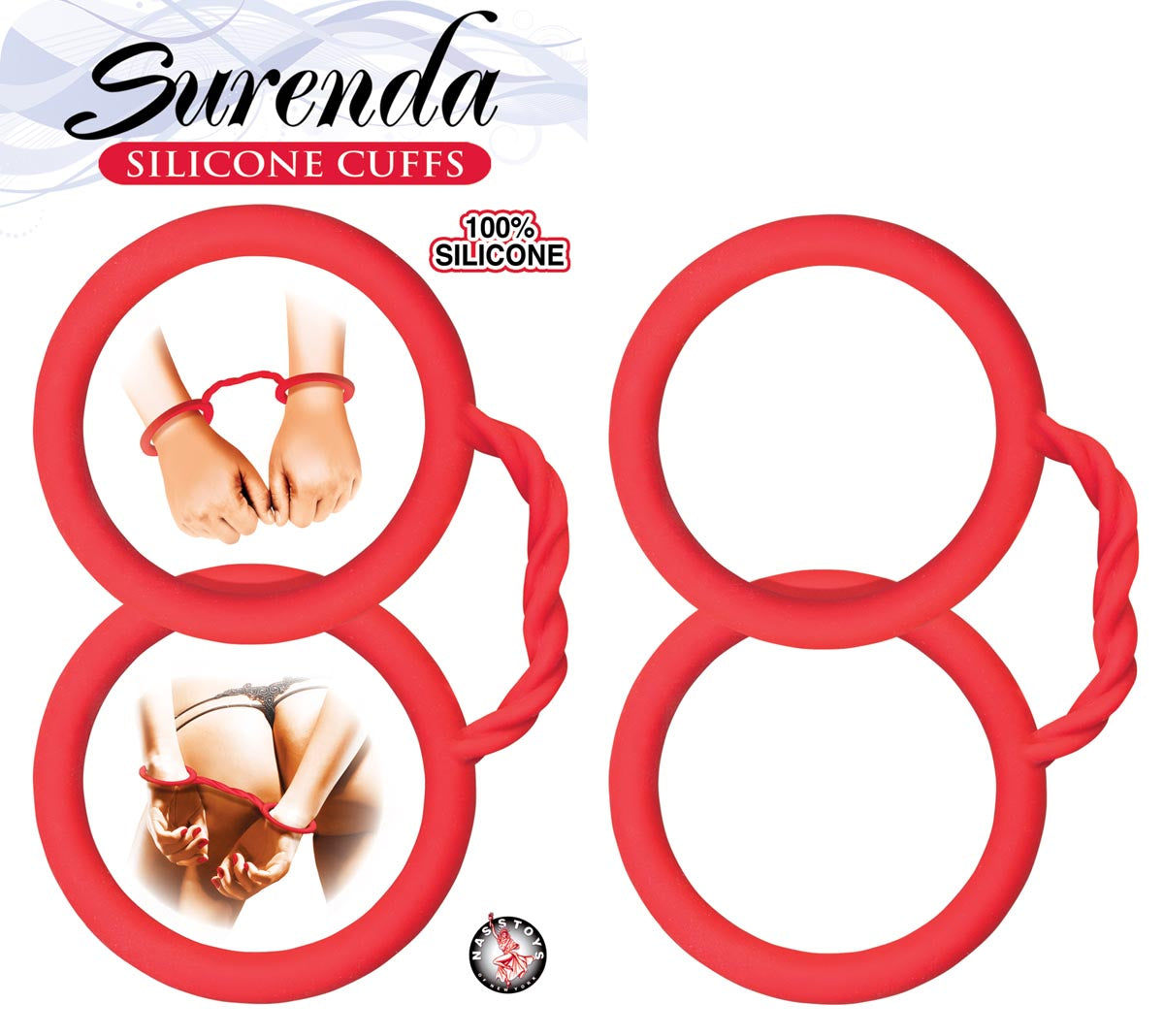 SURENDA SILICONE CUFFS-RED