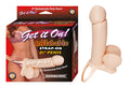 GET IT ON! INFLATABLE STRAP-ON 21" PENIS-WHITE