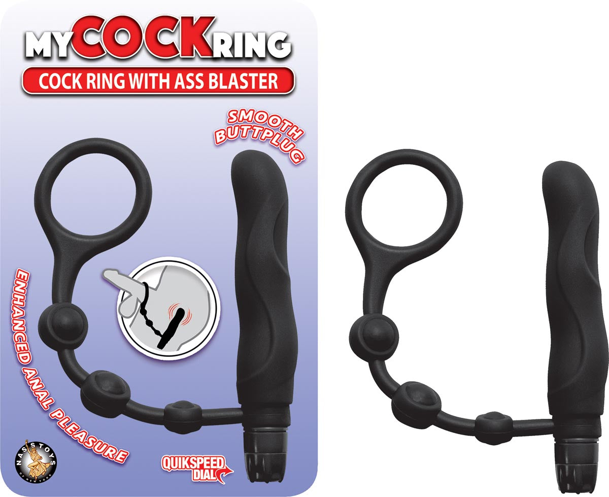 MY COCKRING WITH ASS BLASTER-BLACK