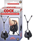 MY COCKRING VIBRATING SCROTUM POUCH & CINCH-BLACK