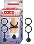 MY COCKRING SCROTUM RING WITH WEIGHTED BALL BANGER-BLACK