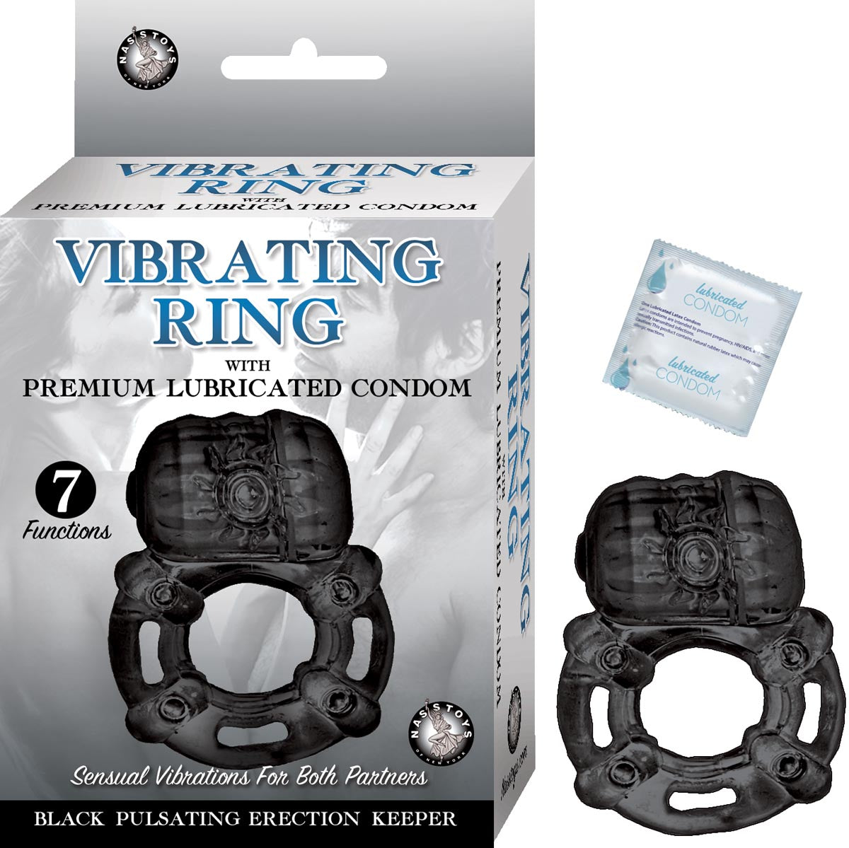 VIBRATING RING BLACK PULSATING ERECTION KEEPER-BLACK