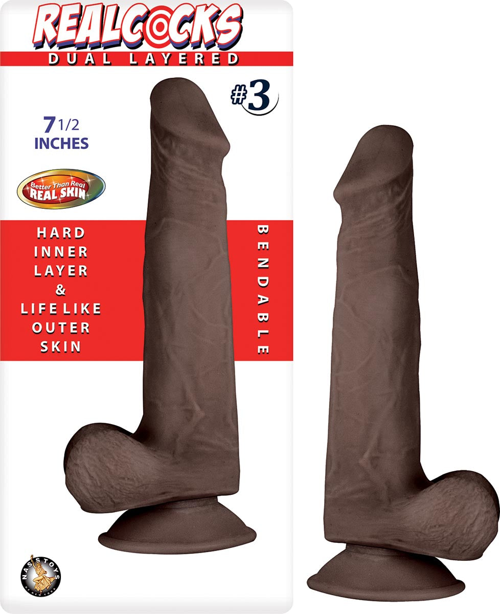 REALCOCKS DUAL LAYERED #3-DARK BROWN