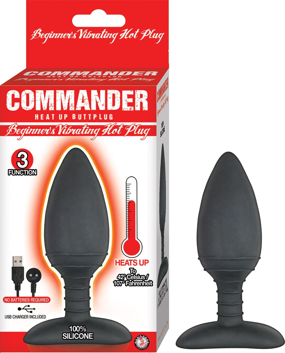 COMMANDER BEGINNER'S VIBRATING HOT PLUG-BLACK