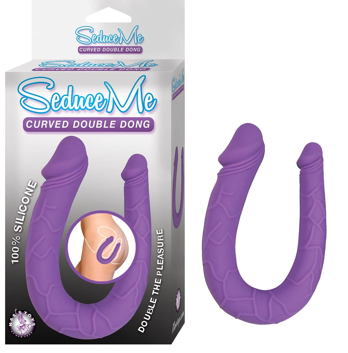 SEDUCE ME CURVED DOUBLE DONG-PURPLE