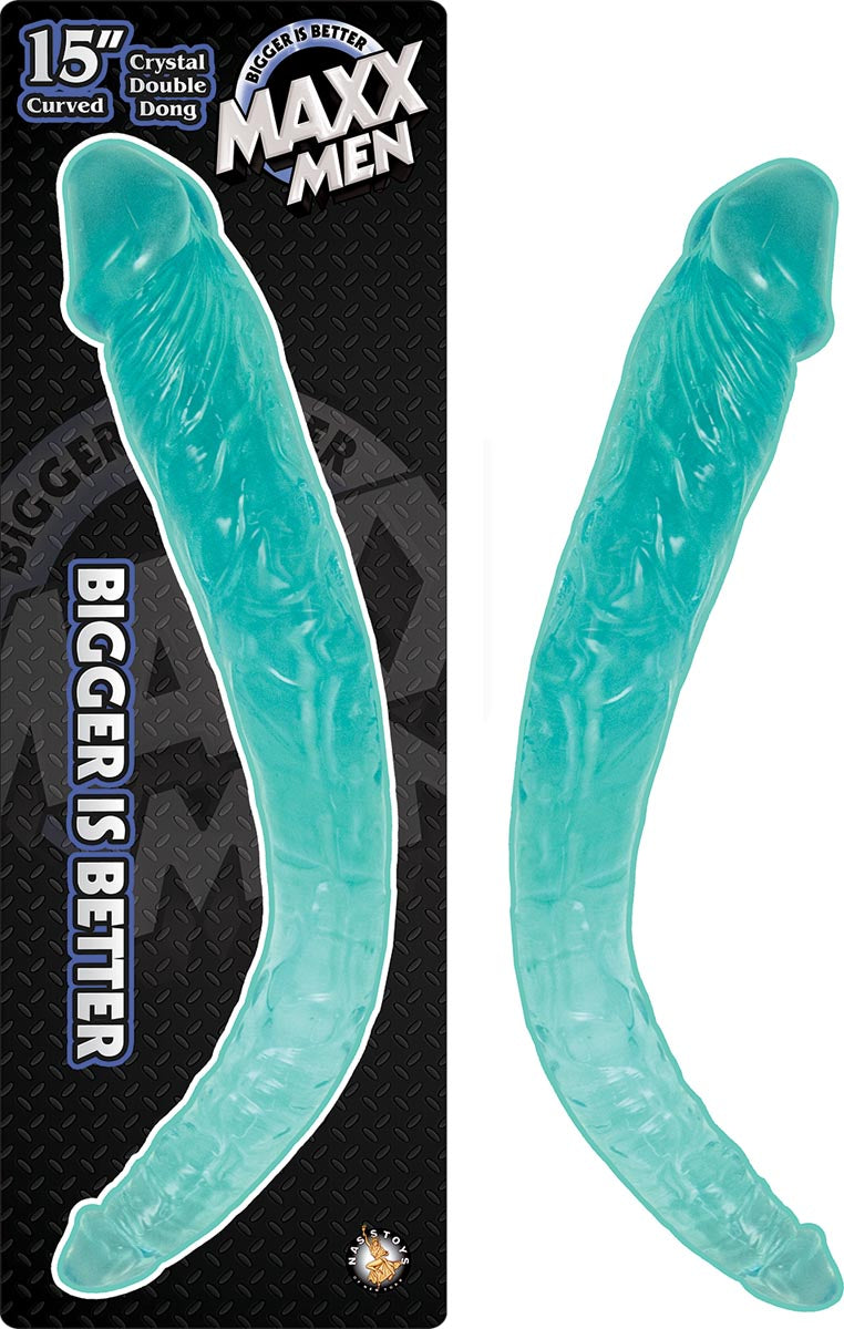 MAXX MEN 15" CRYSTAL CURVED DOUBLE DONG-BLUE