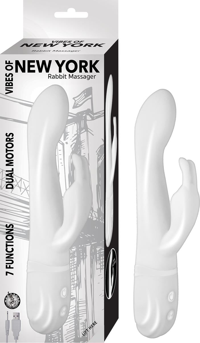 VIBES OF NEW YORK RABBIT MASSAGER-WHITE