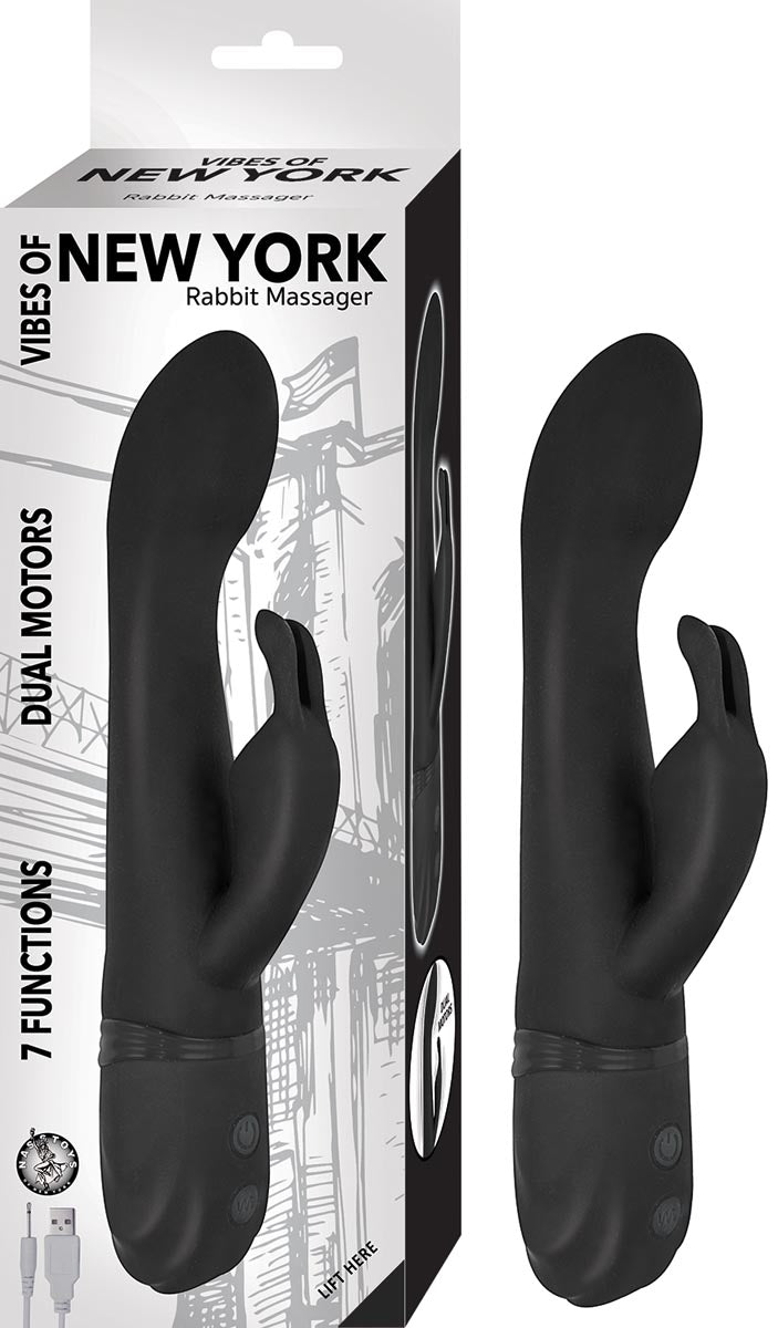 VIBES OF NEW YORK RABBIT MASSAGER-BLACK
