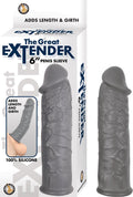 THE GREATEST EXTENDER 6" PENIS SLEEVE-GREY
