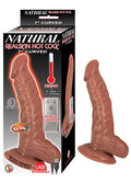 NATURAL REALSKIN HOT COCK CURVED 7"-BROWN