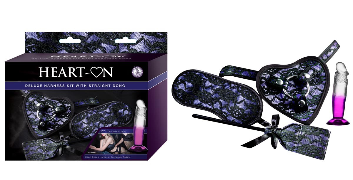 HEART-ON DELUXE HARNESS KIT WITH STRAIGHT DONG-PURPLE
