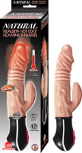 NATURAL REALSKIN HOT COCK ROTATING THRUSTER-WHITE