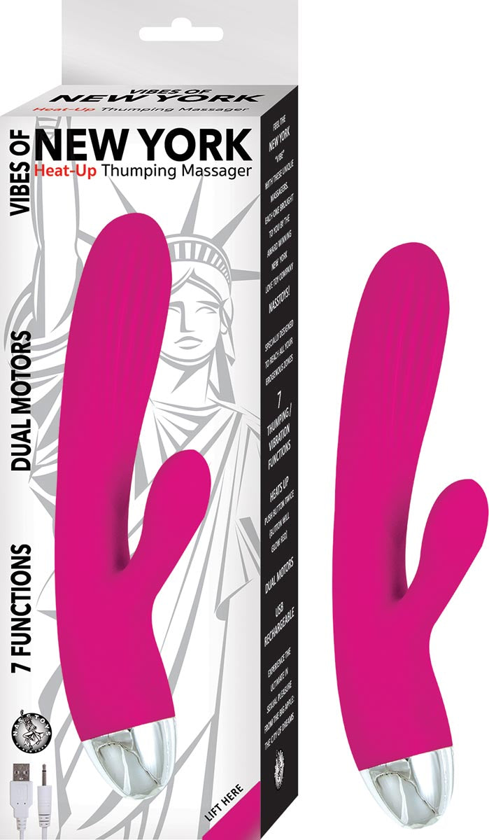 VIBES OF NEW YORK HEAT-UP THUMPING MASSAGER-PINK