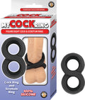 MY COCKRING FIGURE EIGHT COCK & SCROTUM RING-BLACK