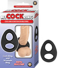 MY COCKRING COCK AND SCROTUM DOUBLE RING-BLACK